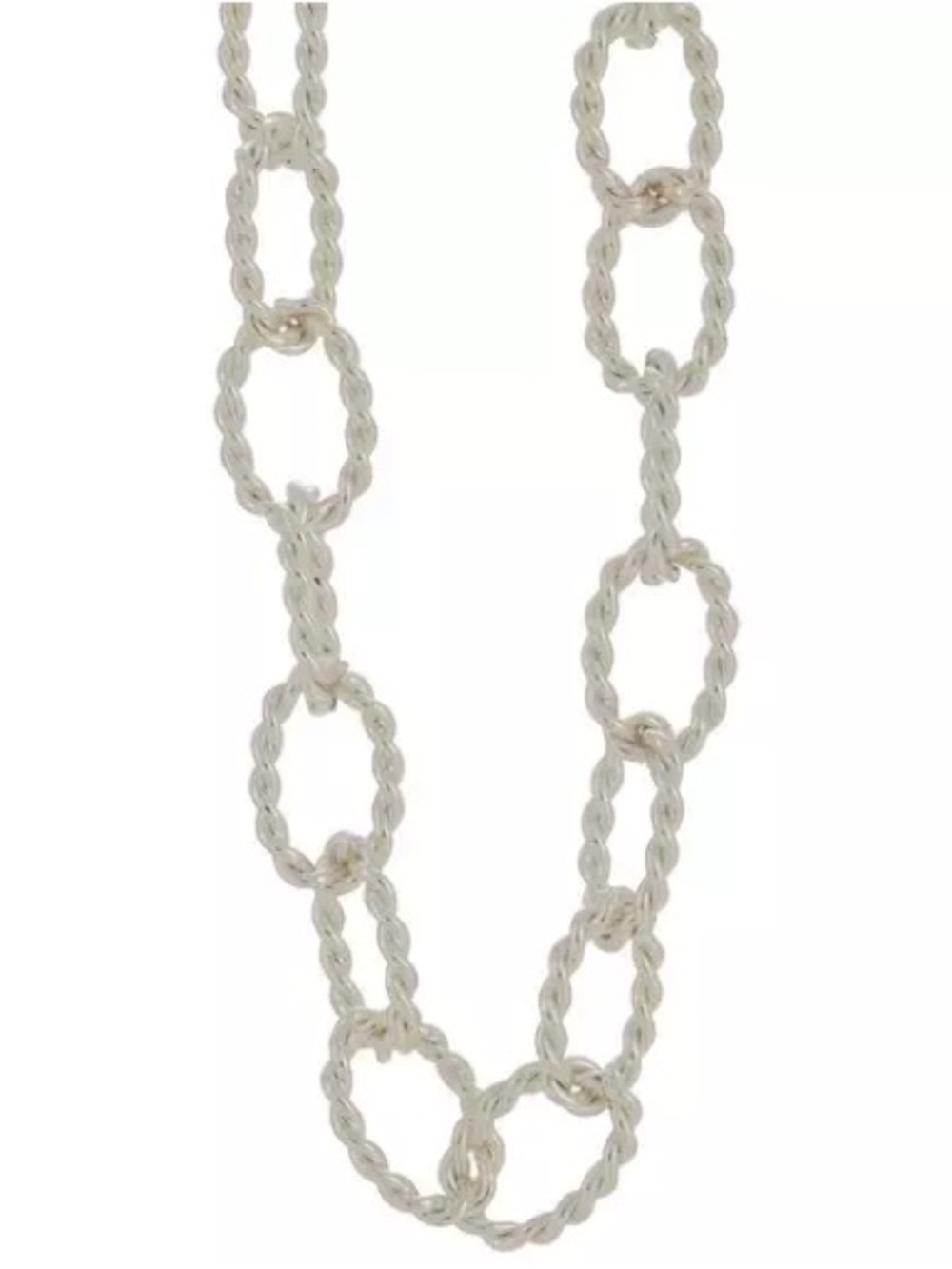 New Metal Gallery Twisted Oval Link Necklace - 16"